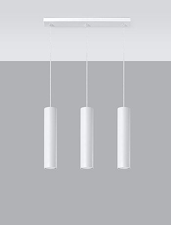 Suspension Acier Blanc GU10 3 Lagos Line
