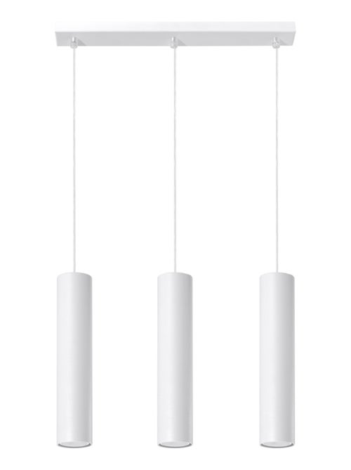 Suspension Acier Blanc GU10 3 Lagos Line - Kiabi