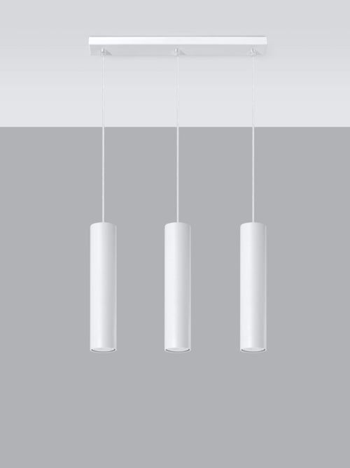 Suspension Acier Blanc GU10 3 Lagos Line - Kiabi