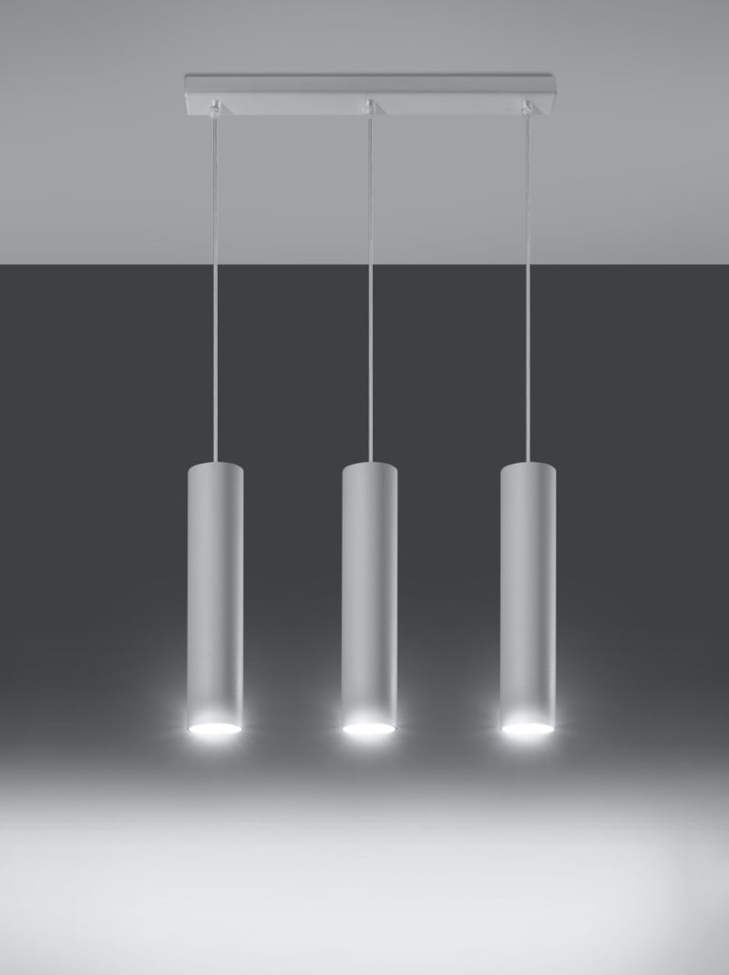 Suspension Acier Blanc GU10 3 Lagos Line Blanc - Kiabi