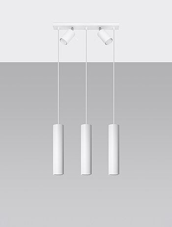 Suspension Acier Blanc GU10 5 Ring