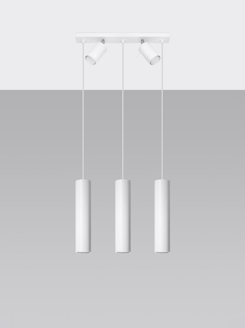 Suspension Acier Blanc GU10 5 Ring Blanc - Kiabi
