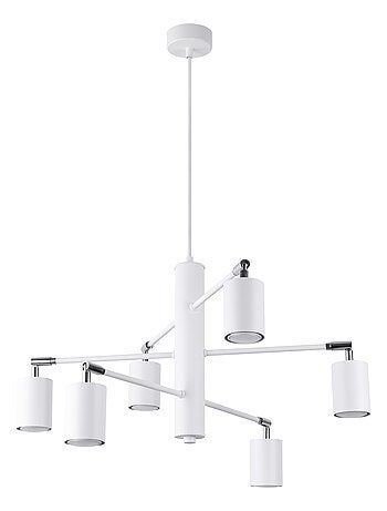 Suspension Acier Blanc GU10 6 Lemmi