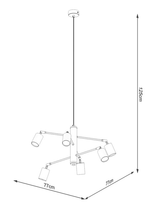 Suspension Acier Blanc GU10 6 Lemmi - Kiabi