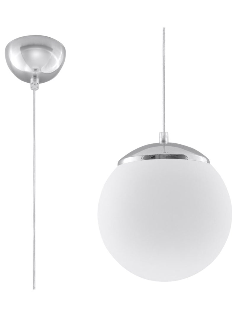 Suspension Acier Blanc/Chromé E27 1 Ugo 20 Blanc - Kiabi