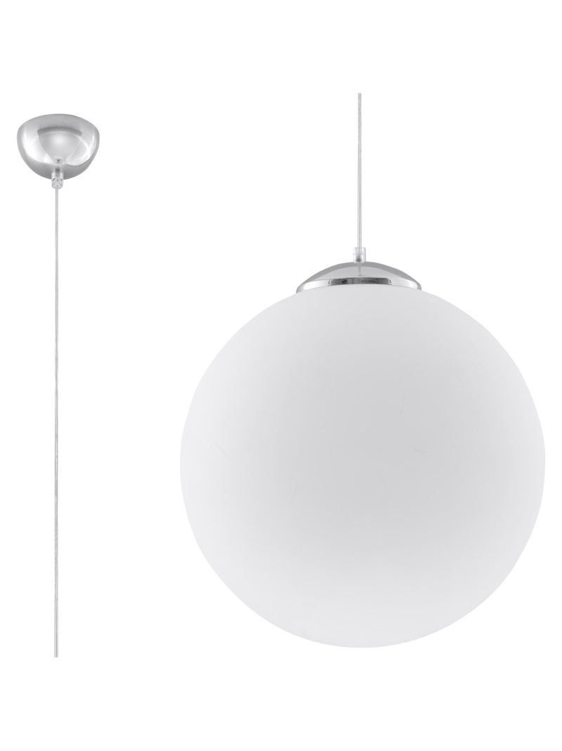 Suspension Acier Blanc/Chromé E27 1 Ugo 30 Blanc - Kiabi