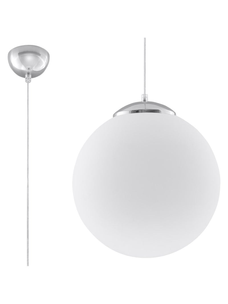 Suspension Acier Blanc/Chromé E27 1 Ugo 40 Blanc - Kiabi