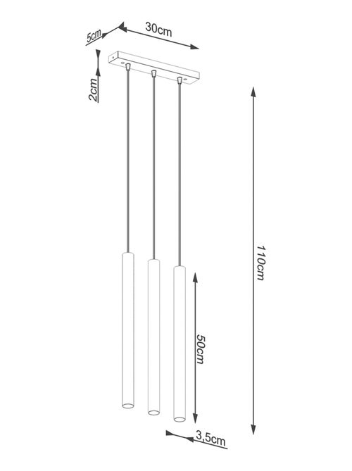 Suspension Acier Bois G9 3 Pastelo Line - Kiabi