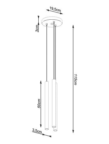 Suspension Acier Bois G9 3 Pastelo