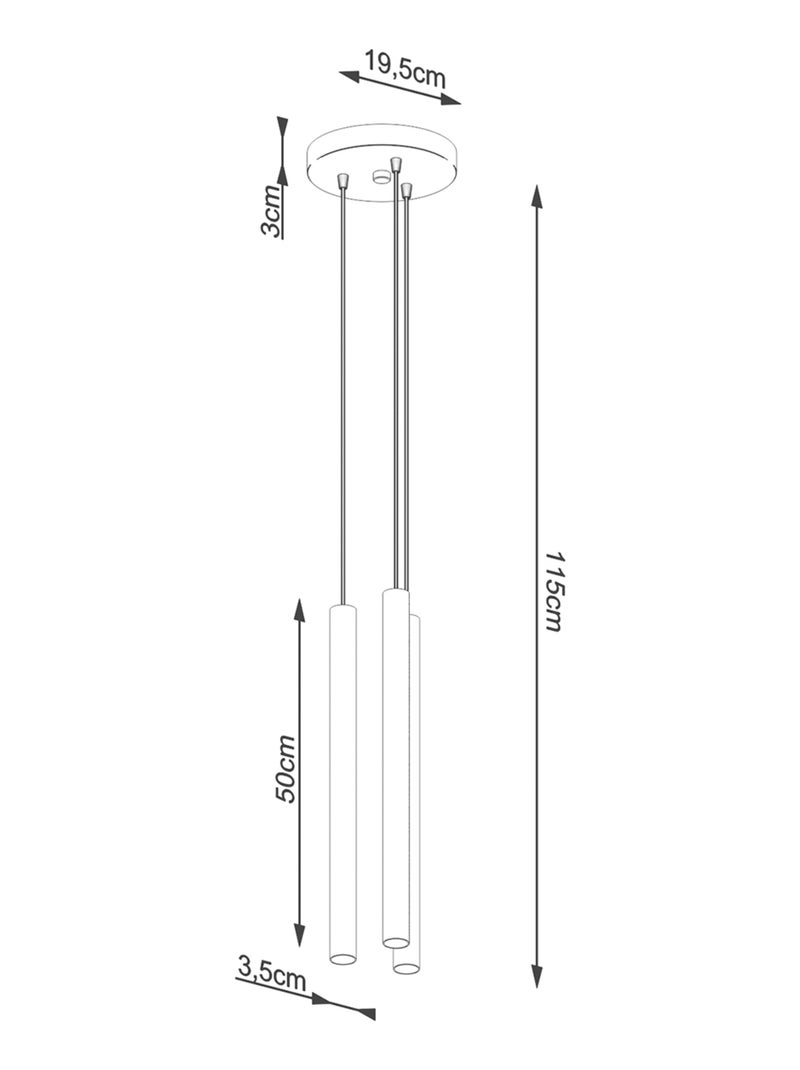 Suspension Acier Bois G9 3 Pastelo Marron - Kiabi