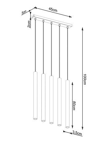 Suspension Acier Bois G9 5 Pastelo Line