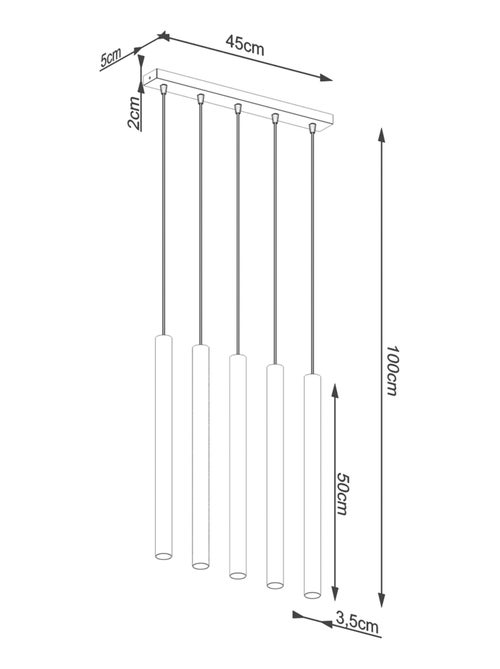 Suspension Acier Bois G9 5 Pastelo Line - Kiabi