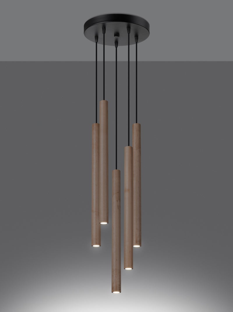 Suspension Acier Bois G9 5 Pastelo Marron - Kiabi