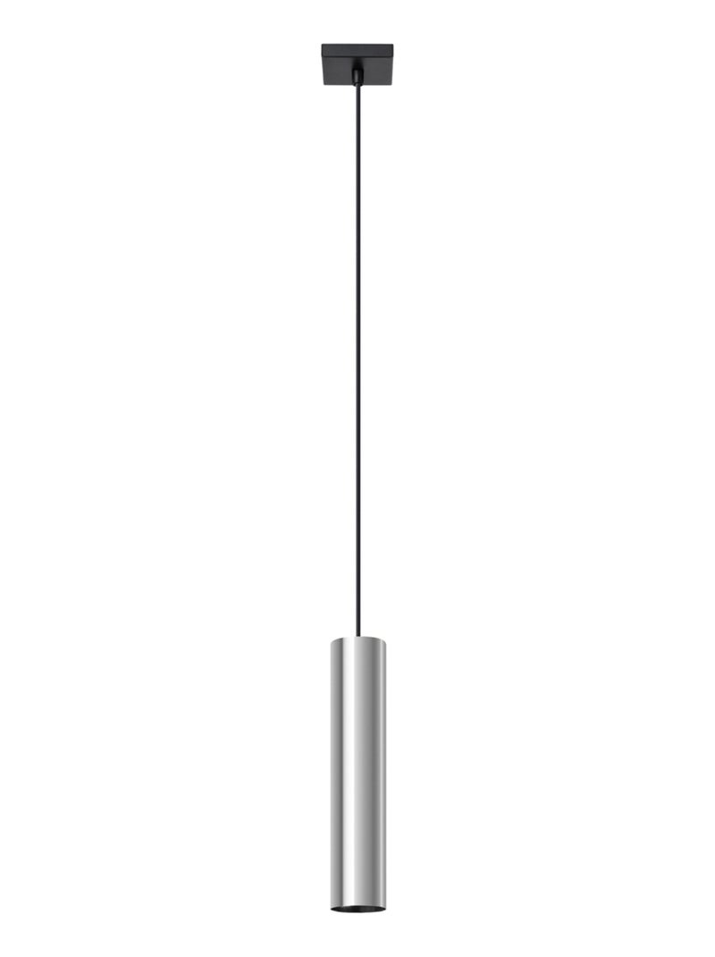 Suspension Acier Chrome GU10 1 Lagos Gris - Kiabi