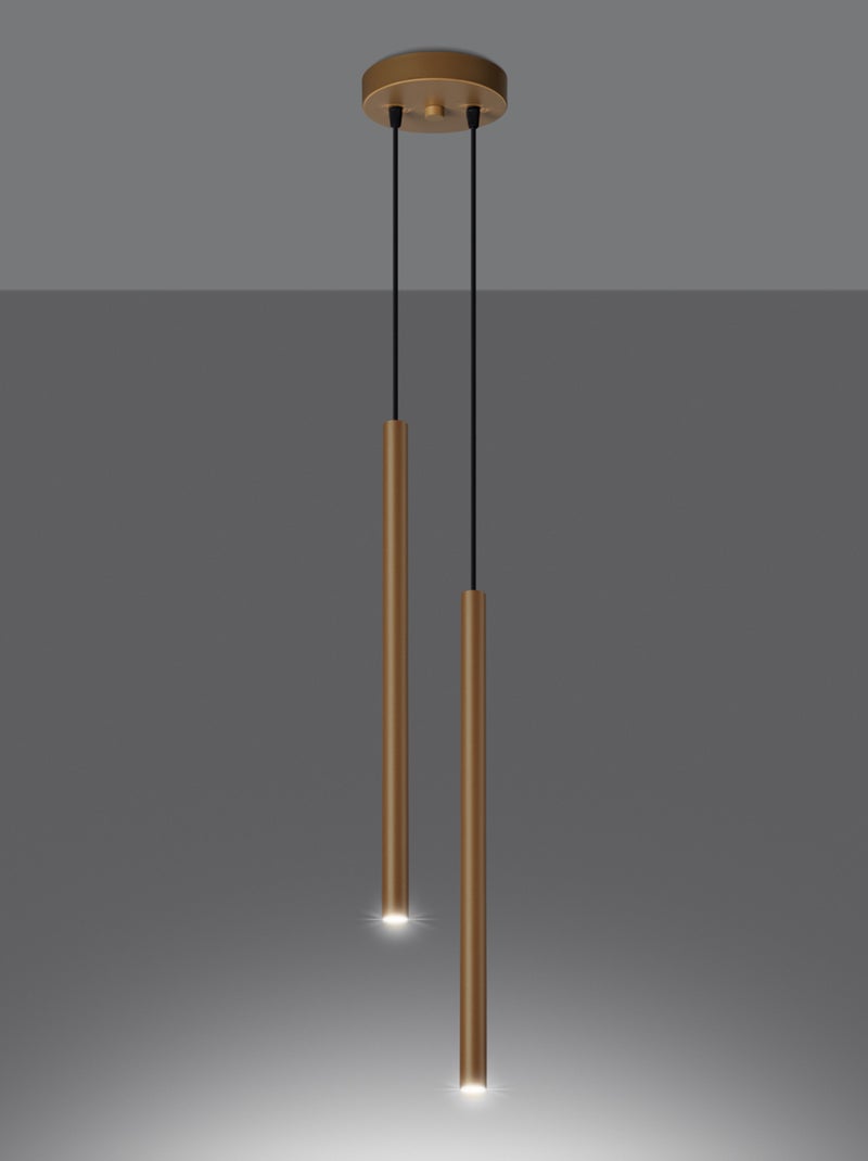 Suspension Acier Doré G9 2 Pastelo Jaune - Kiabi