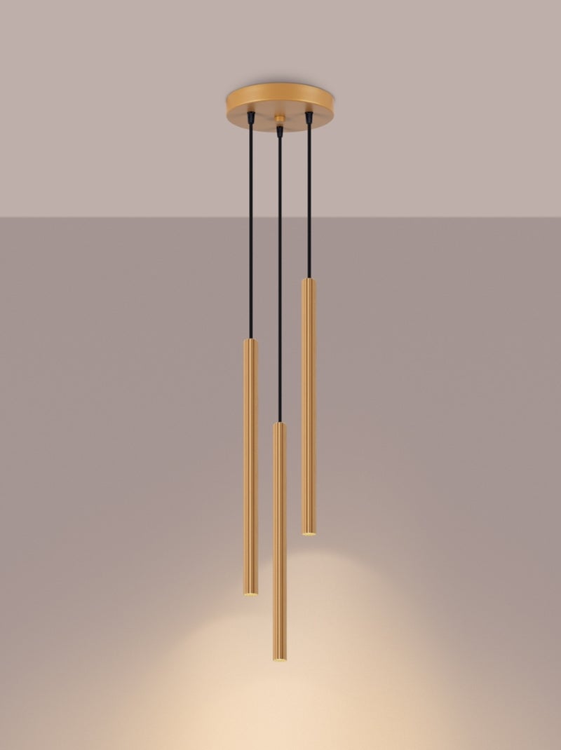 Suspension Acier Doré G9 3 Arche Jaune - Kiabi