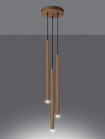 Suspension Acier Doré G9 3 Pastelo