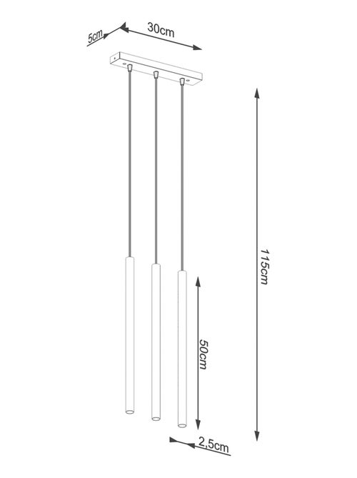 Suspension Acier Doré G9 3 Pastelo Line - Kiabi