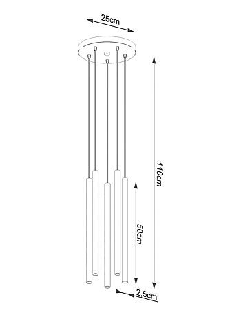 Suspension Acier Doré G9 5 Pastelo