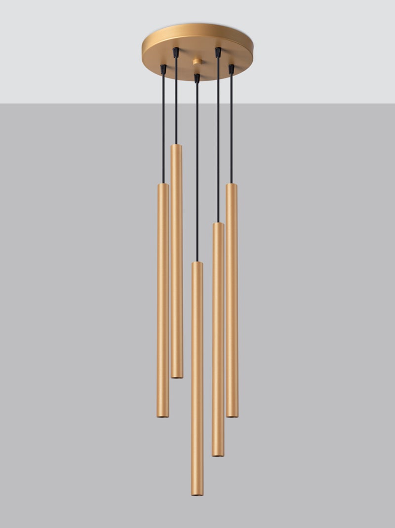 Suspension Acier Doré G9 5 Pastelo Jaune - Kiabi