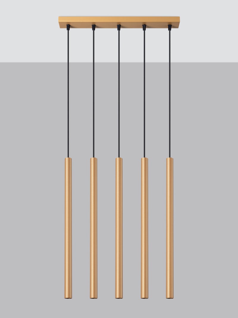 Suspension Acier Doré G9 5 Pastelo Line Jaune - Kiabi