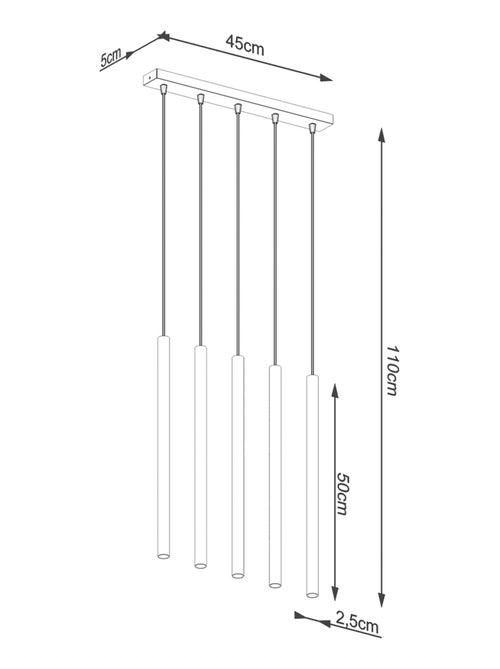 Suspension Acier Doré G9 5 Pastelo Line - Kiabi