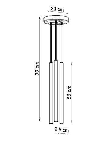 Suspension Acier Éclat Doré G9 3 Pastelo