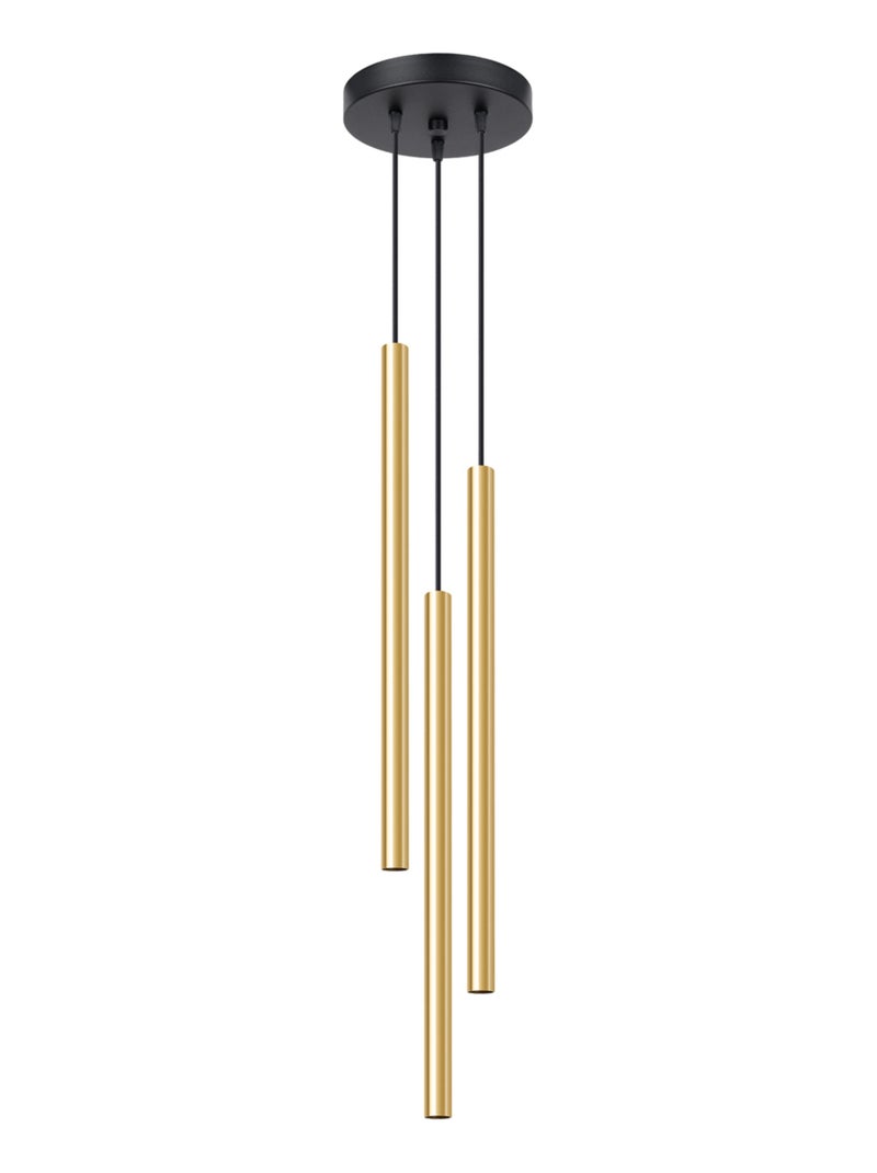 Suspension Acier Éclat Doré G9 3 Pastelo Jaune - Kiabi