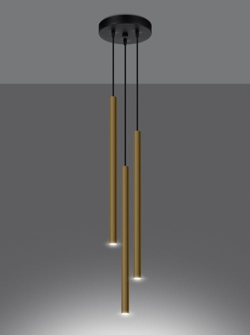 Suspension Acier Éclat Doré G9 3 Pastelo - Kiabi