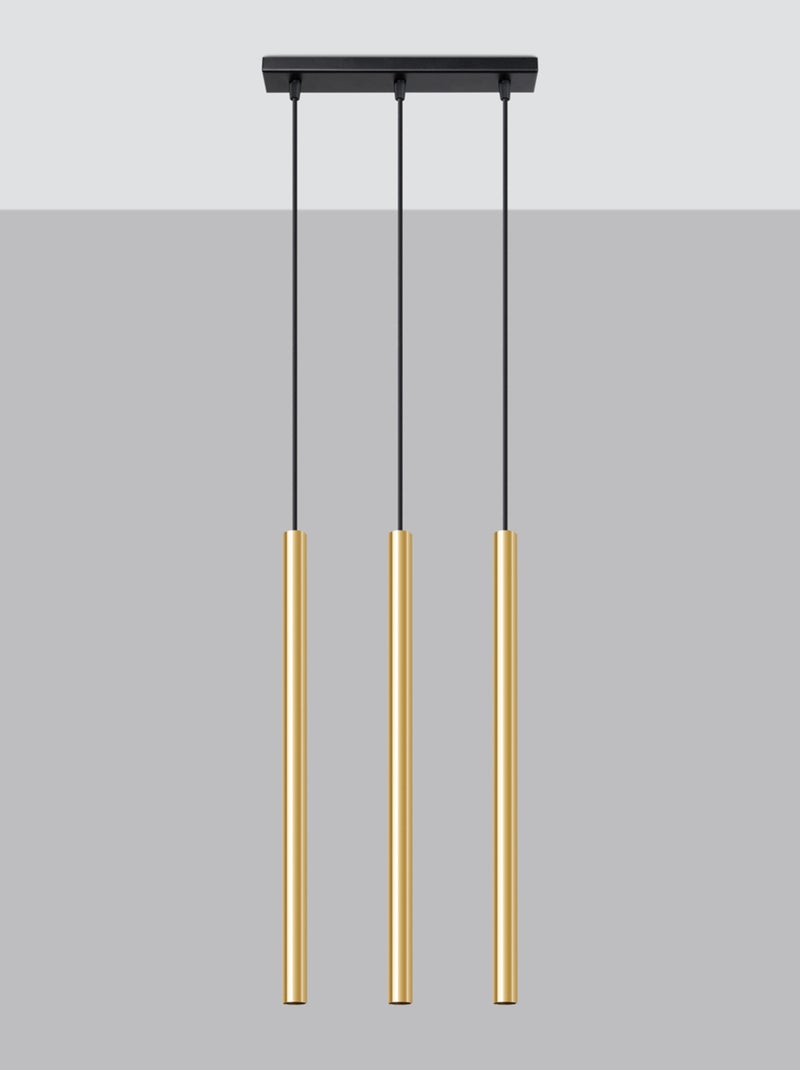Suspension Acier Éclat Doré G9 3 Pastelo Line Jaune - Kiabi
