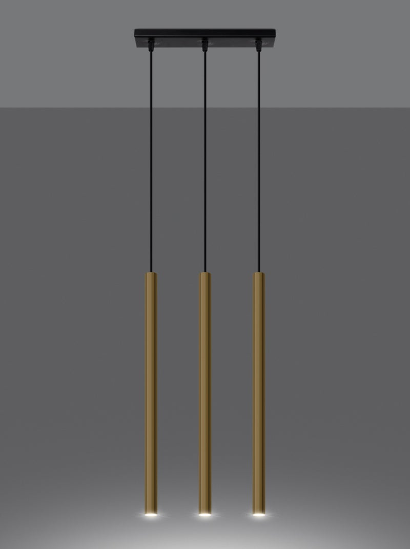 Suspension Acier Éclat Doré G9 3 Pastelo Line Jaune - Kiabi