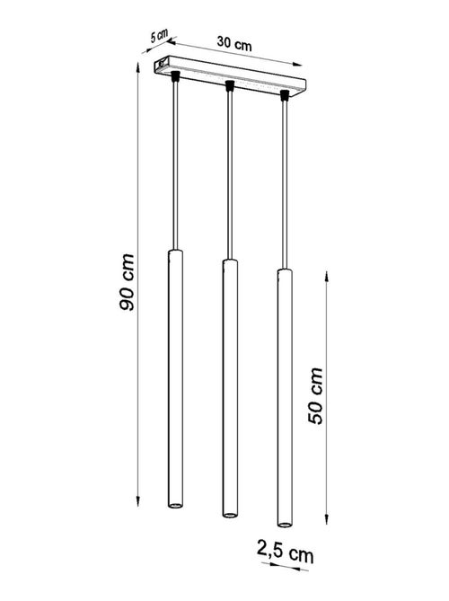 Suspension Acier Éclat Doré G9 3 Pastelo Line - Kiabi