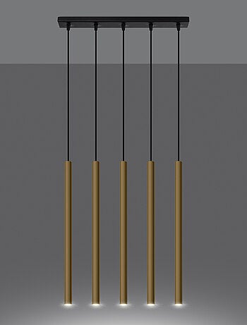 Suspension Acier Éclat Doré G9 5 Pastelo