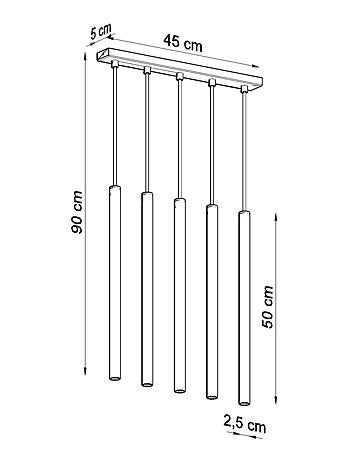 Suspension Acier Éclat Doré G9 5 Pastelo