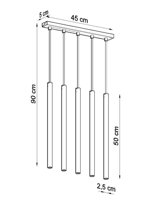 Suspension Acier Éclat Doré G9 5 Pastelo - Kiabi