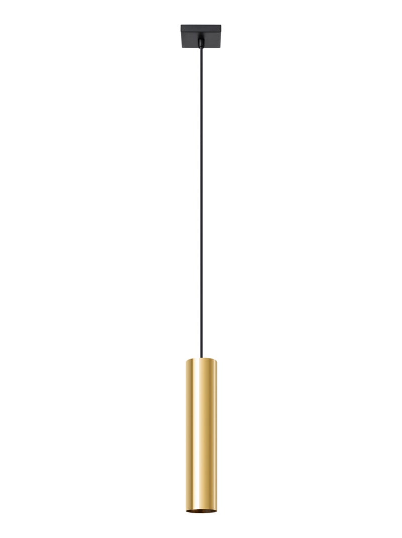 Suspension Acier Éclat Doré GU10 1 Lagos Jaune - Kiabi