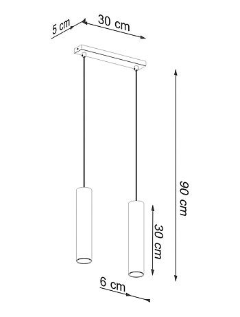 Suspension Acier Éclat Doré GU10 2 Lagos