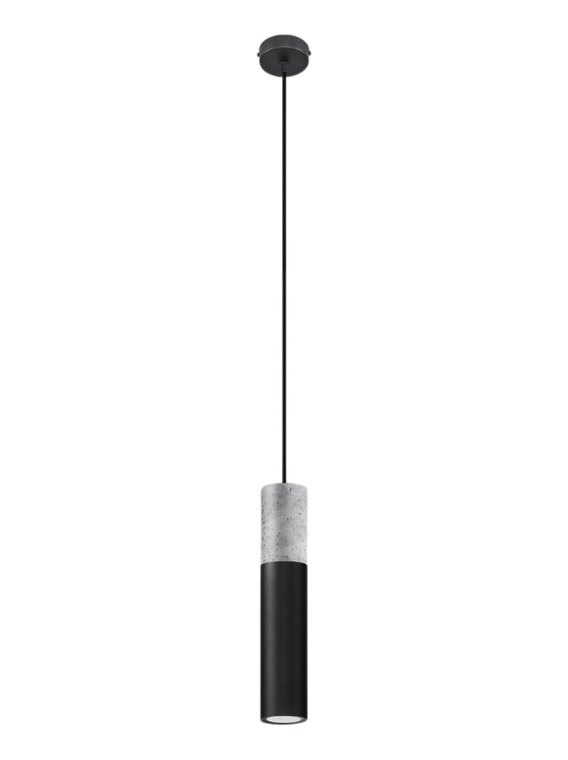 Suspension Acier Gris/Noir GU10 1 Borigio Gris - Kiabi