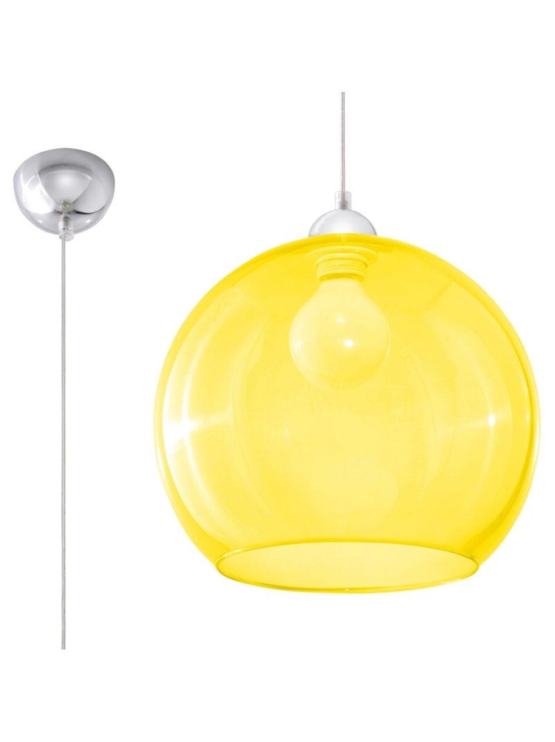 Suspension Acier Jaune E27 1 Ball Jaune - Kiabi