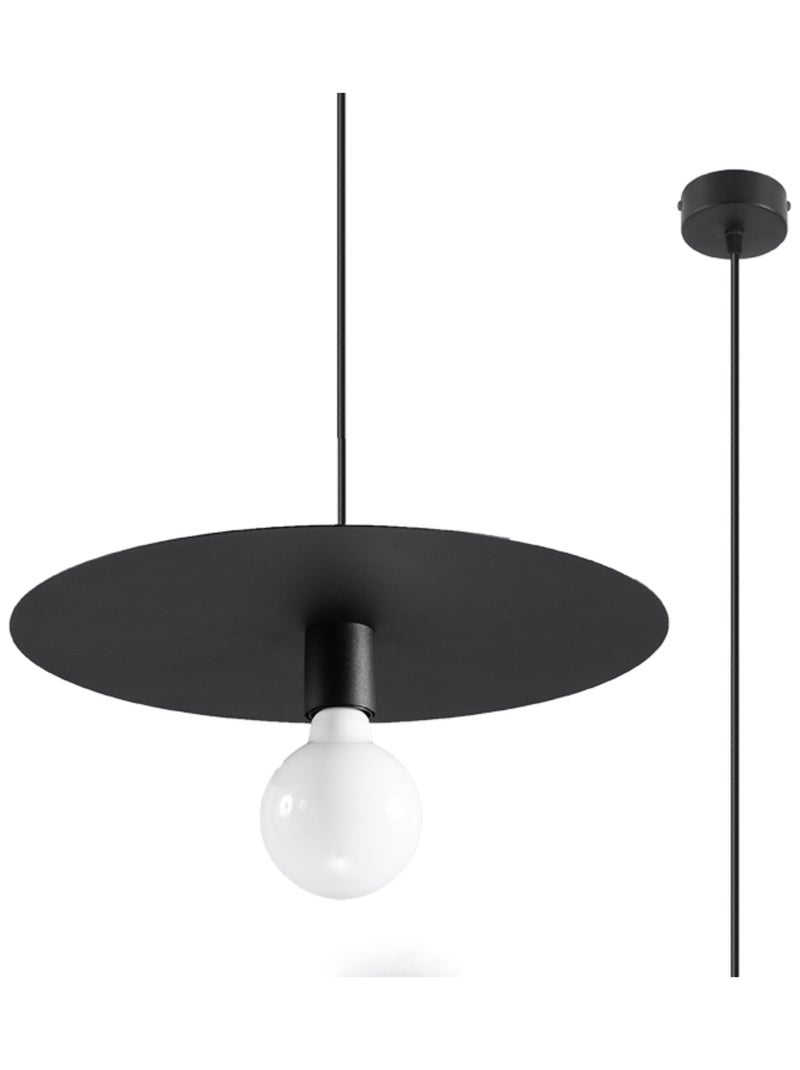 Suspension Acier Noir E27 1 Flavio Noir - Kiabi