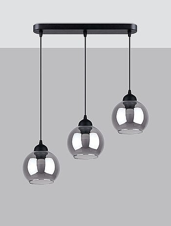 Suspension Acier Noir E27 3 Alino