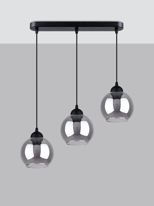 Suspension Acier Noir E27 3 Alino - Kiabi