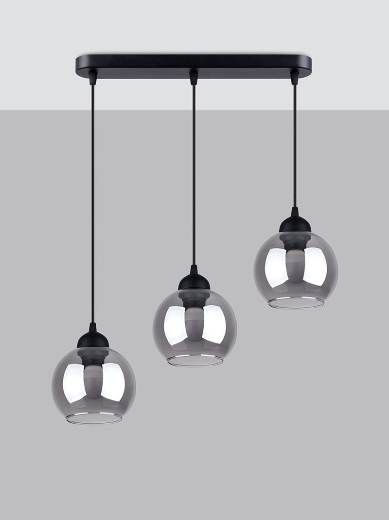 Suspension Acier Noir E27 3 Alino Noir - Kiabi