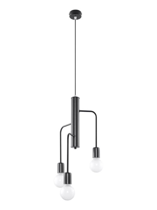 Suspension Acier Noir E27 3 Duomo - Kiabi