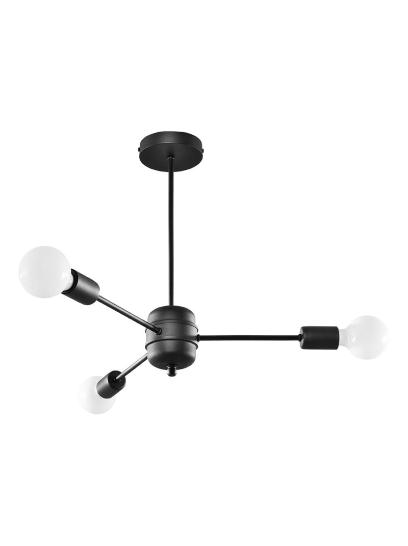 Suspension Acier Noir E27 3 Lango Noir - Kiabi