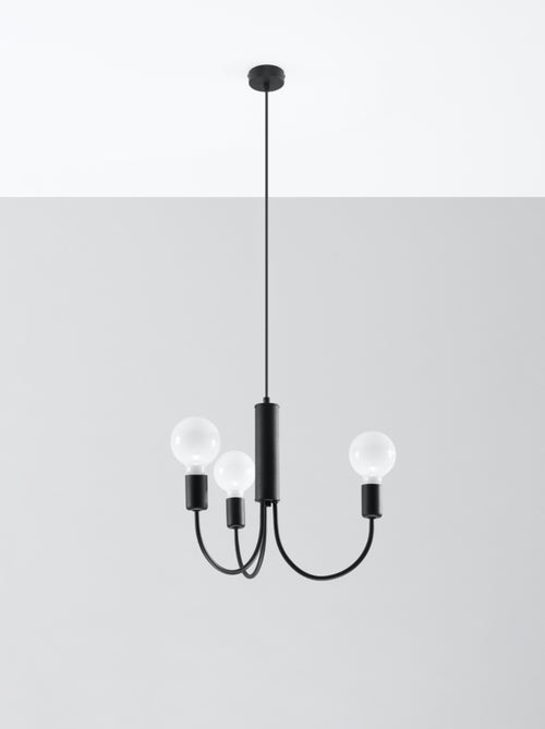 Suspension Acier Noir E27 3 Piccolo - Kiabi