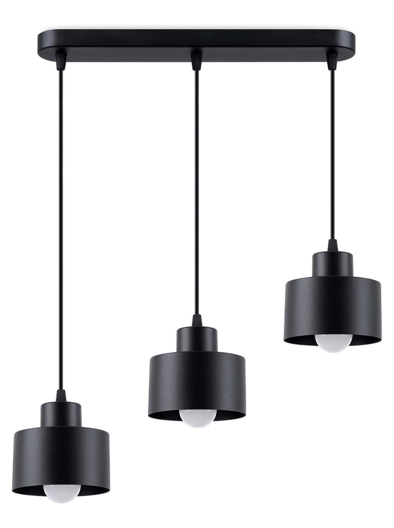 Suspension Acier Noir E27 3 Savar Noir - Kiabi