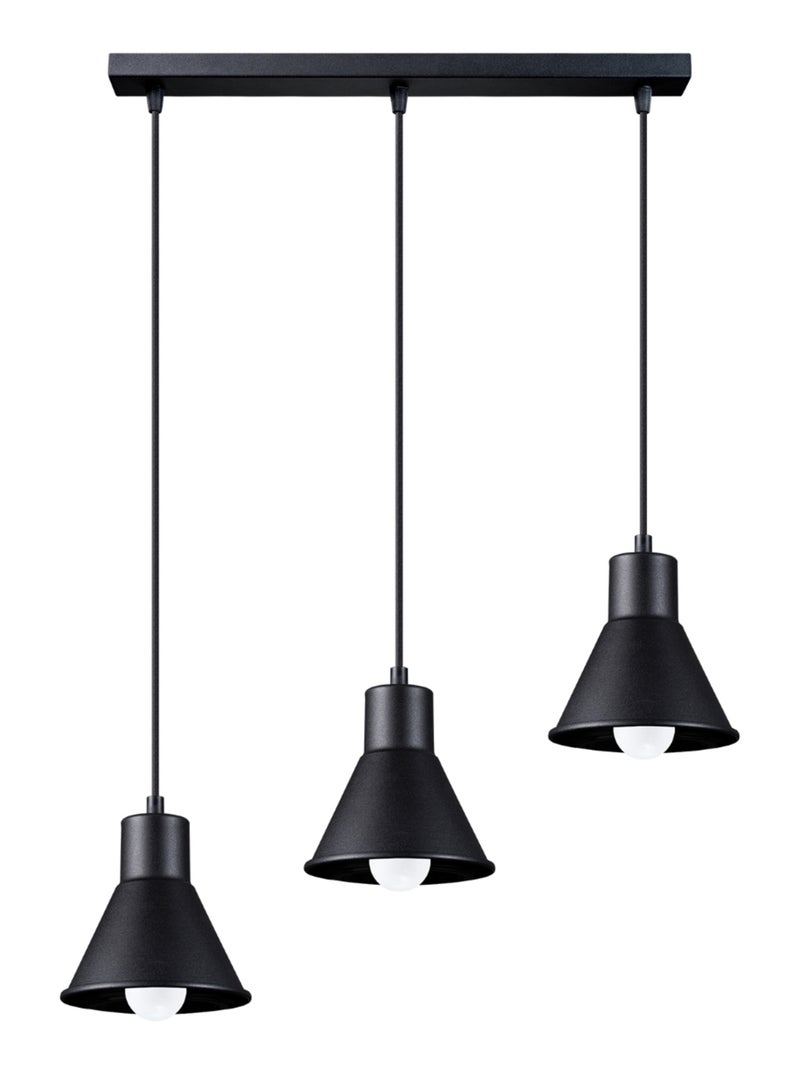 Suspension Acier Noir E27 3 Taleja Noir - Kiabi