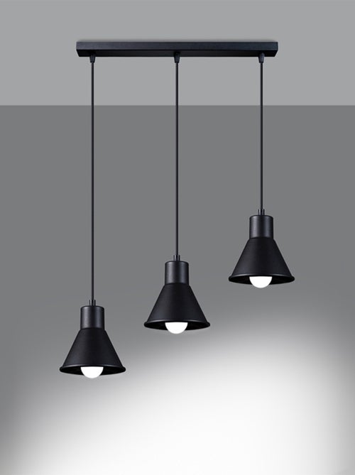 Suspension Acier Noir E27 3 Taleja - Kiabi