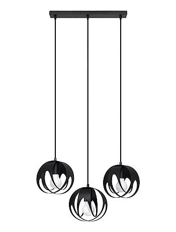 Suspension Acier Noir E27 3 Tulos Line
